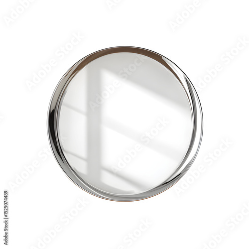 A modern minimalist wall mirror with a sleek frame, isolated on a transparent background. --v 7.0