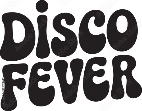Minimal Retro Disco Fever T-Shirt Design – 70s Funk Style Typography