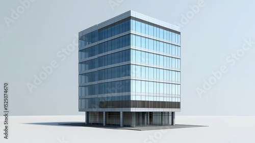 Wallpaper Mural Modern glass office building with sleek architecture and large windows Torontodigital.ca