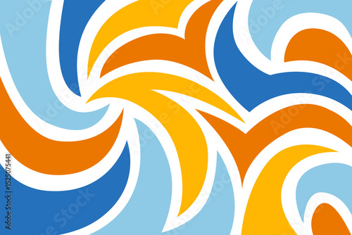 Colorful abstract swirling shapes design suitable for backgrounds, posters, banners, packaging, and digital art projects needing vibrant patterns.