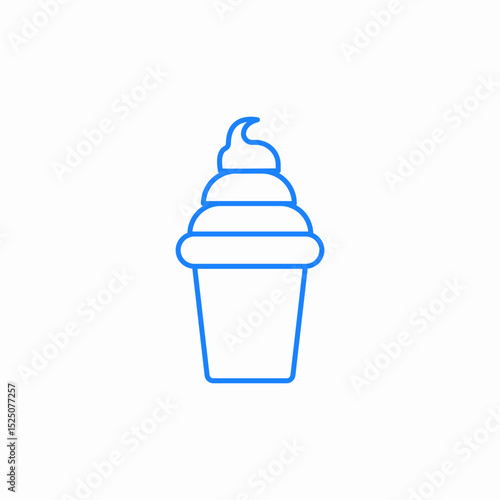 swirled ice cream icon sign vector