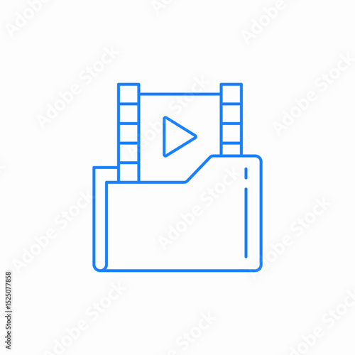 video folder  icon sign vector