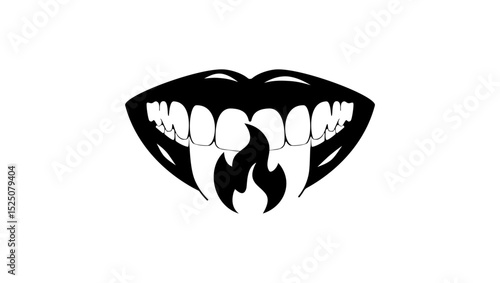 spicy food symbol, black isolated silhouette