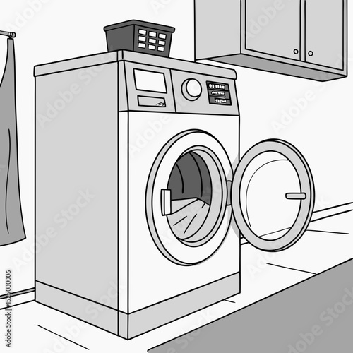 washing machine vector illustration