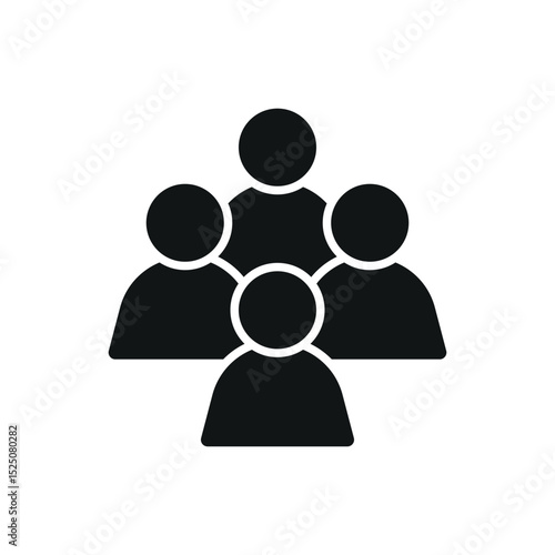 Group of people icon, ideal for charity day, teamwork, volunteering, social care, and giving visuals.