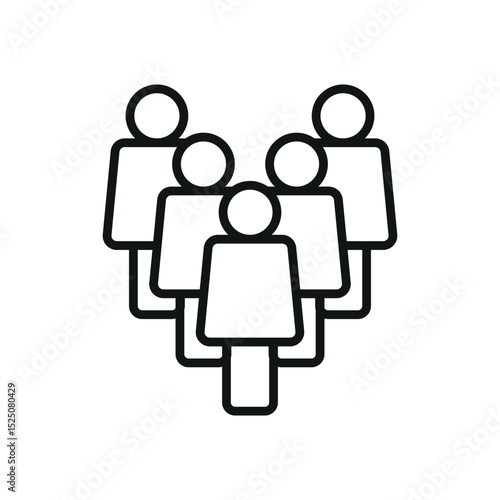 Group of people icon, ideal for charity day, teamwork, volunteering, social care, and giving visuals.