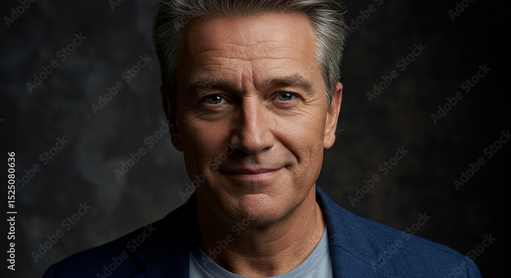 Fototapeta premium Portrait of a Mature Businessman Smiling