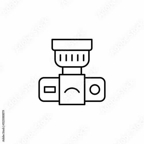 camera top view icon sign vector
