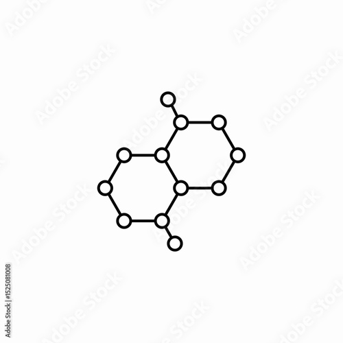 chemical structure icon sign vector