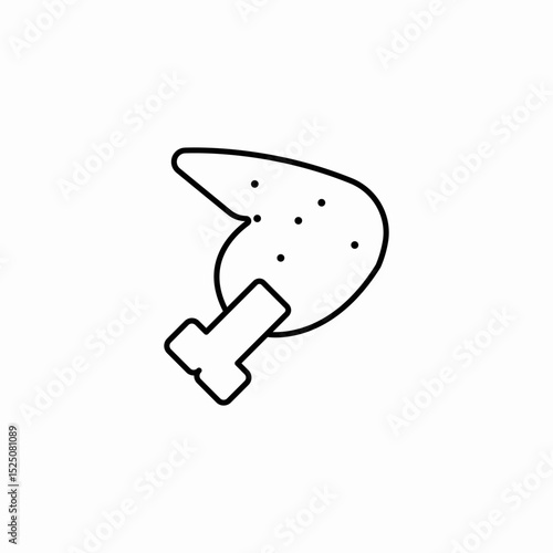 chicken wing icon sign vector