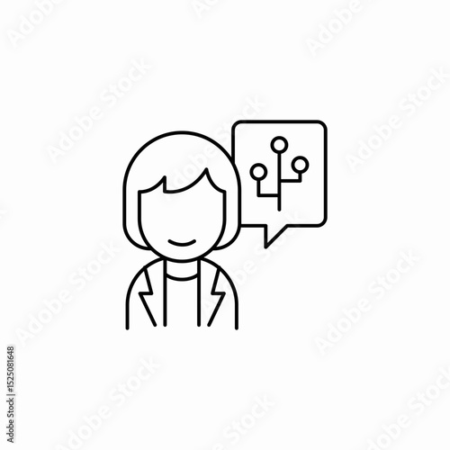female scientist icon sign vector