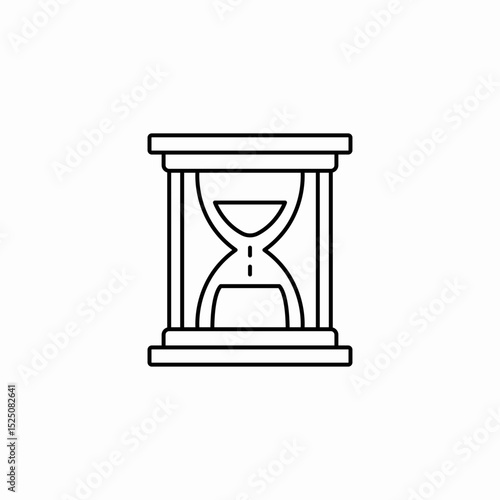 hourglass sand icon sign vector