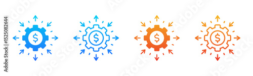 Diversification icon sheet multiple style collection