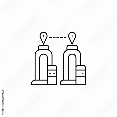 pharmaceutical manufacturing icon sign vector