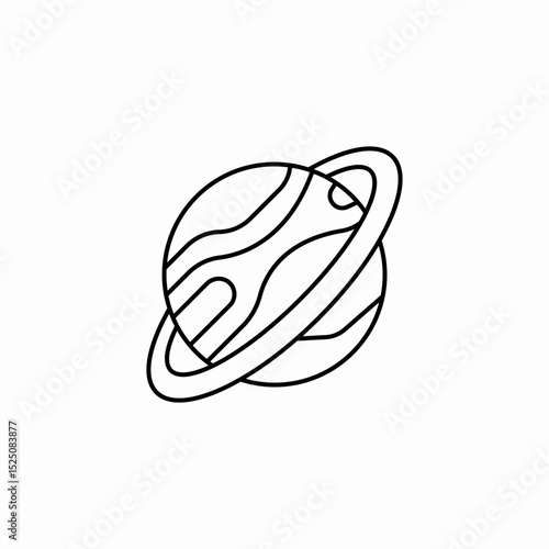 planet saturn icon sign vector