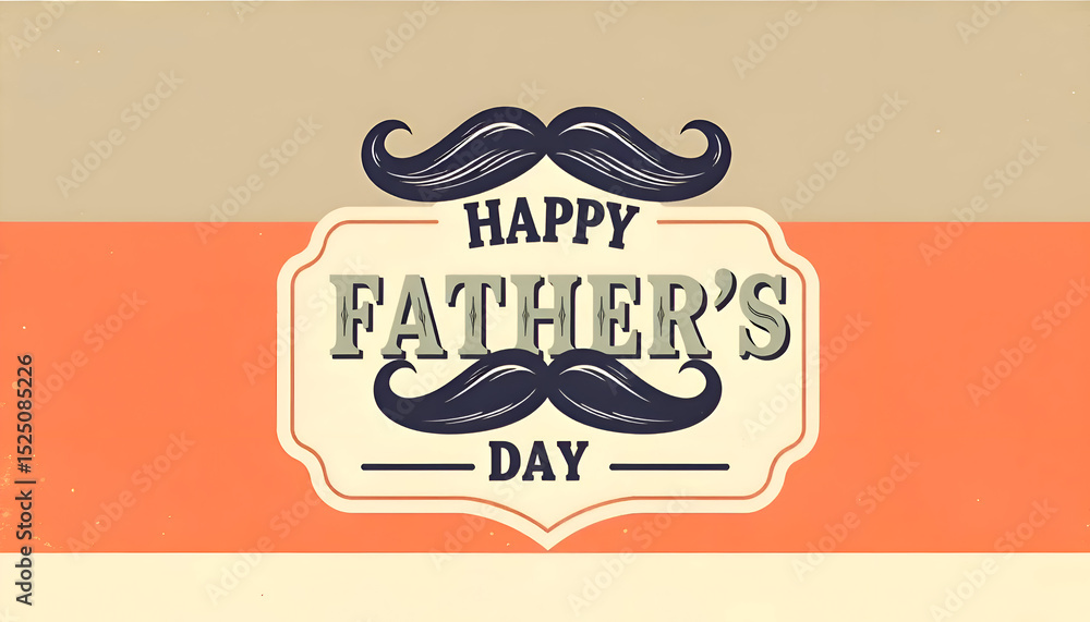 Obraz premium Stylish Father's Day Retro Design Download for free 