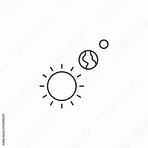 solar alignment icon sign vector