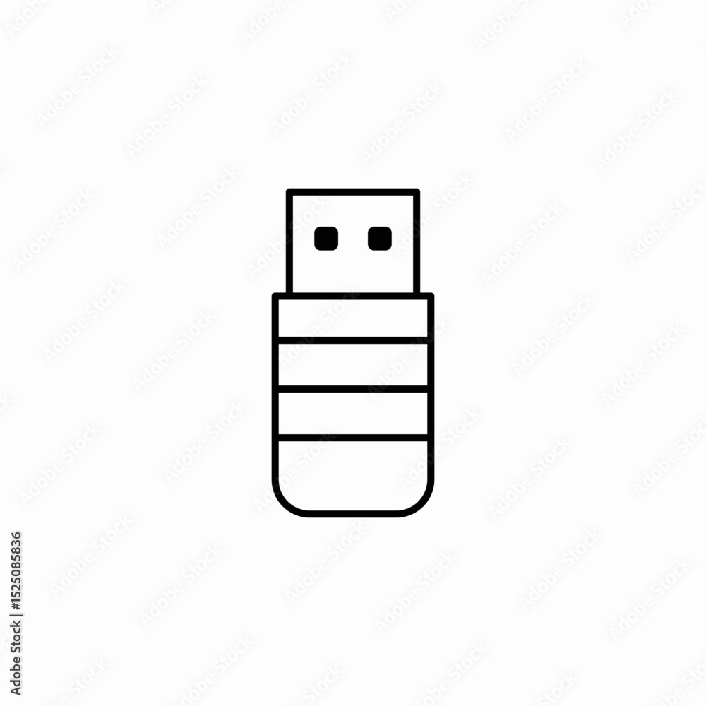 usb stick icon sign vector usb stick icon sign vector