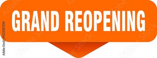 grand reopening sticker. grand reopening sign on transparent background