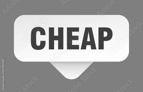 cheap sticker. cheap sign isolated on gray background