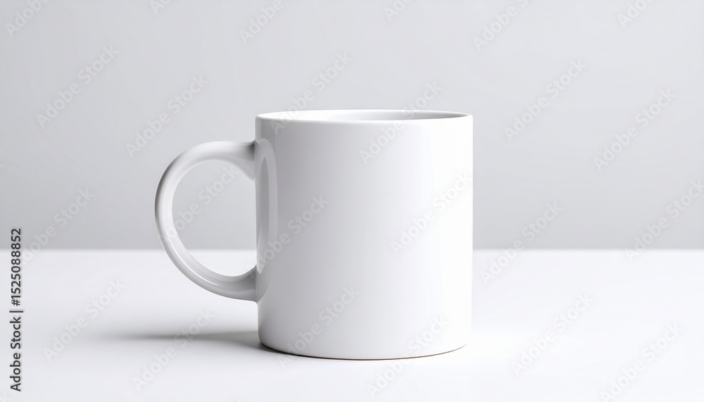 Obraz premium white cup on white background