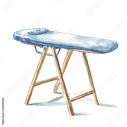 My Watercolor illustration, ironing board painting isolated on a white background, illustration, AI painting design, vector set, eps format design,