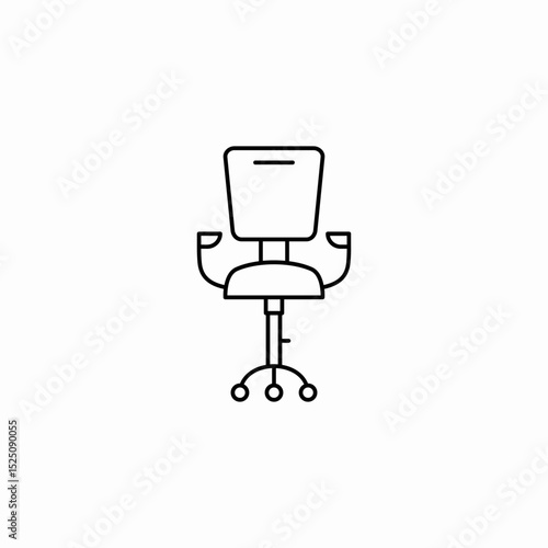 office chair icon sign vector