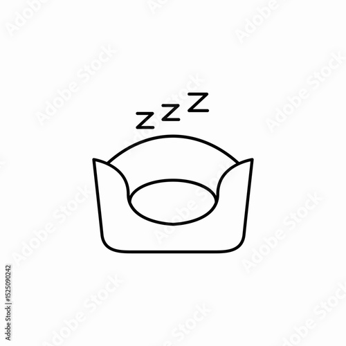 pet bed icon sign vector