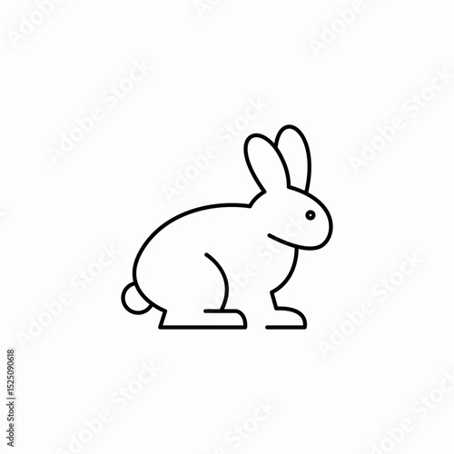 rabbit animal icon sign vector