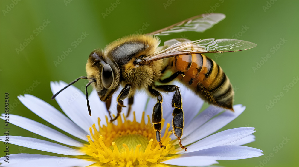 Abeja polinizando Abeja polinizando