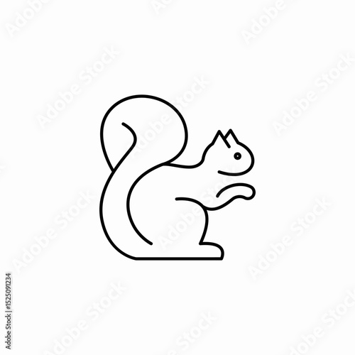 squirrel forest animal icon sign vector
