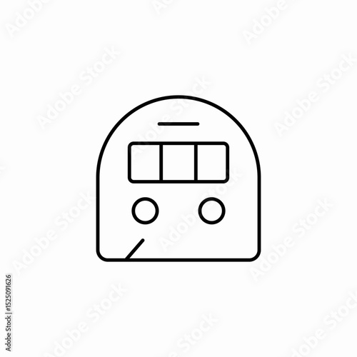train back view icon sign vector