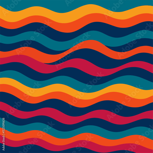 abstract, wavy lines, vector illustration