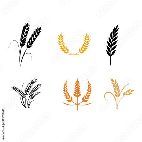 A set of Wheat  ear icon