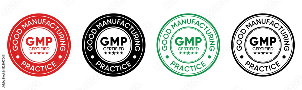 GMP Certified Badge Icons – Good Manufacturing Practice Quality Seals GMP Certified Badge Icons – Good Manufacturing Practice Quality Seals
