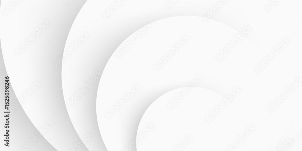 Naklejka premium Abstract Futuristic 3d White Architecture Circular Concentric Background. White circle abstract background. Circular Building. Geometric technology design. White tunnel background.