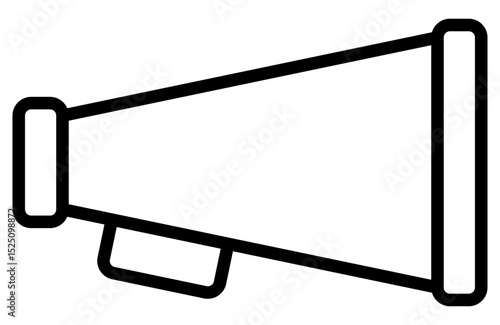 シンプルなメガホンイラスト ブラック