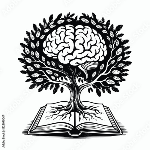 Knowledge Tree Growing from Open Book with Brain