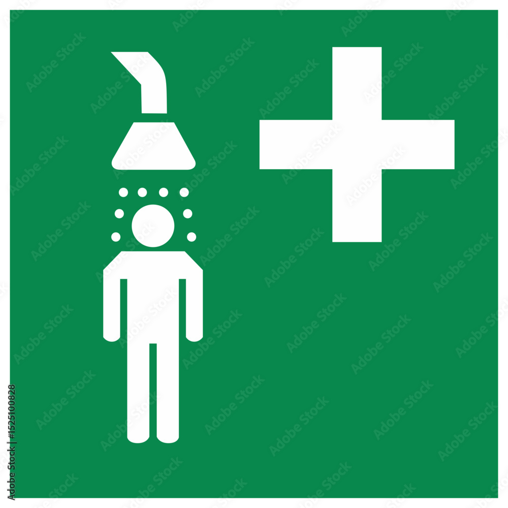 Obraz premium Emergency shower sign vector