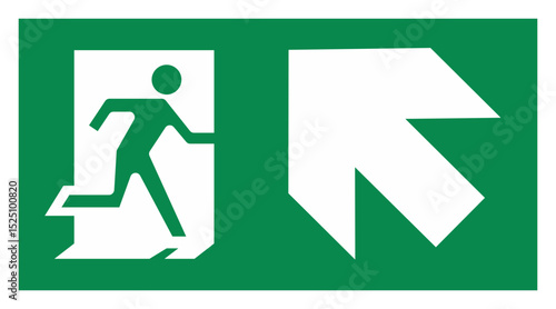 Fire exit up left sign