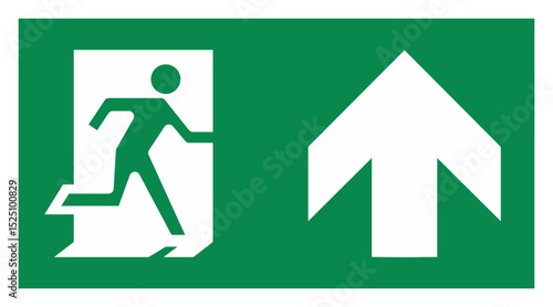 Fire exit up sign