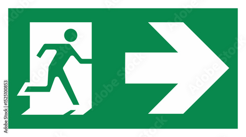 Fire exit right sign