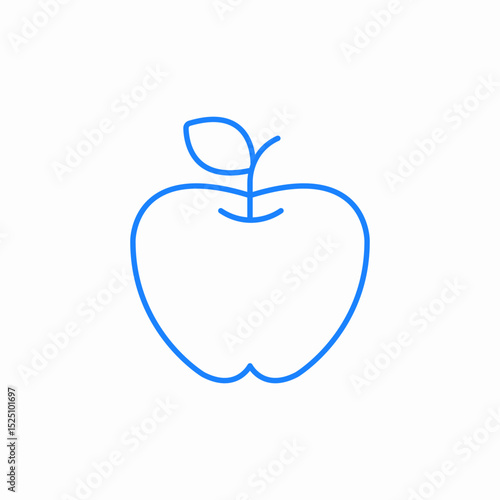 apple fruit icon sign vector