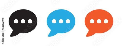 Color message envelope line art icon. Message bubbles vector. Black chat box symbol. Vector illustration