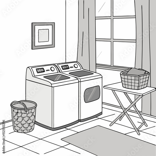 illustration of household appliances