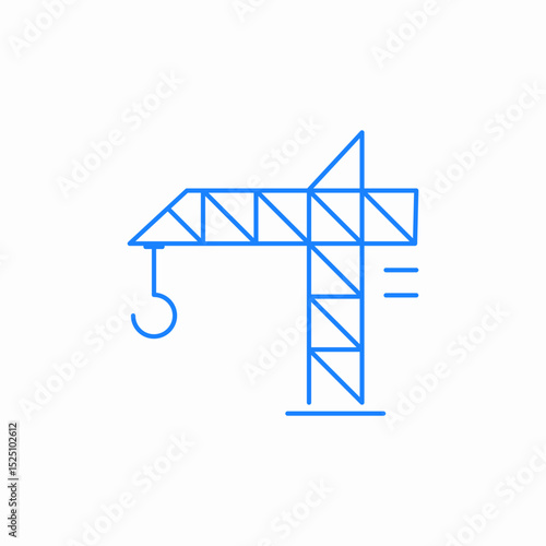 construction crane icon sign vector