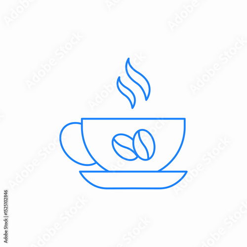 cup of coffee icon sign vector