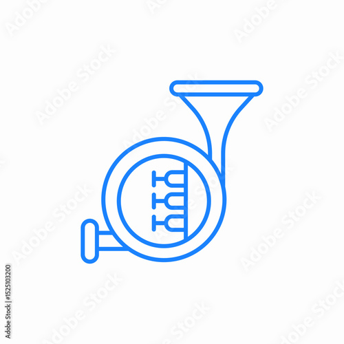 french horn icon sign vector