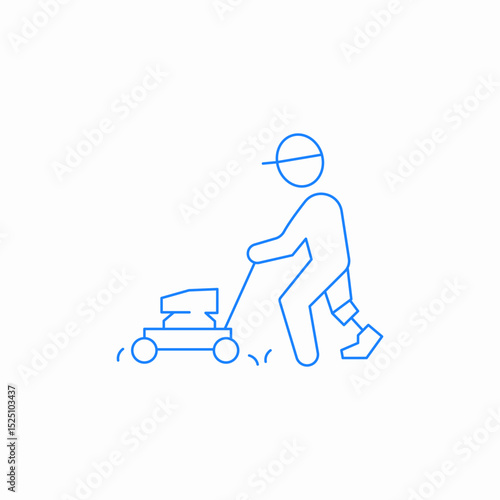 grounskeeper impaired icon sign vector