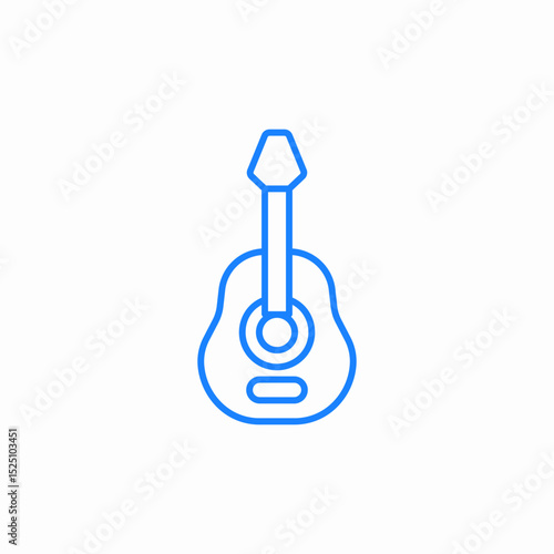 guitar music icon sign vector